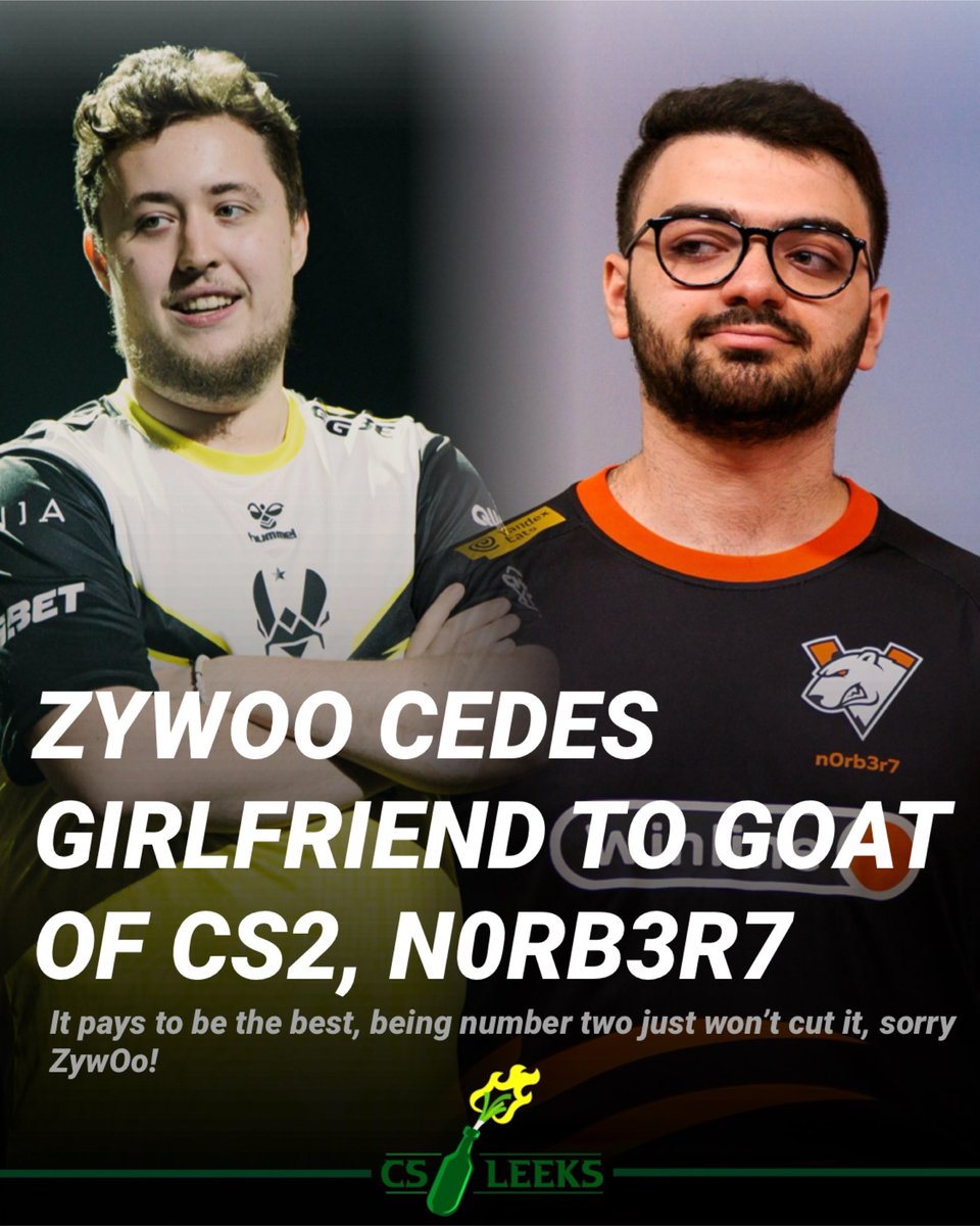 CS2Leeks's tweet image. BREAKING: ZywOo gives girlfriend Christmas gift of dating world’s best CS2 player, n0rb3r7 thanks ZywOo for the opportunity