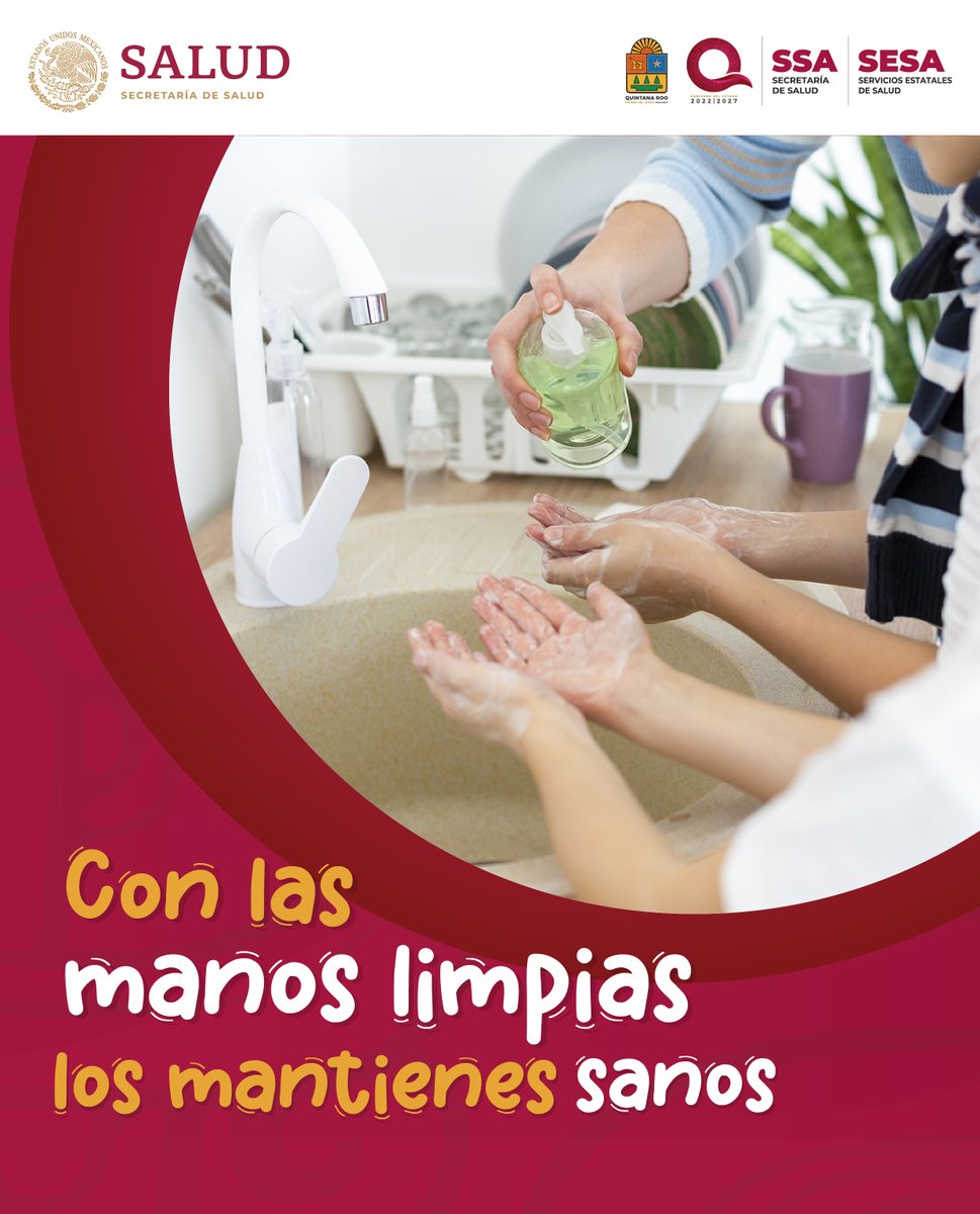 SESA_QROO's tweet image. El lavado de manos es tu principal herramienta para cuidar tu salud. #LávateLasManos #PorLaSaludDeTodasyTodos