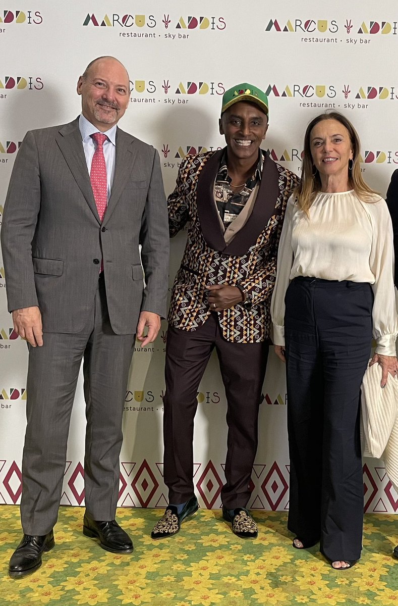 Grand opening in #AddisAbaba of the new restaurant by legendary Chef Marcus Samuelsson @MarcusCooks, a Swedish-American personality of Ethiopian origin. Good to see the Ethiopian diaspora coming back to Ethiopia to invest and contributing. More needed.