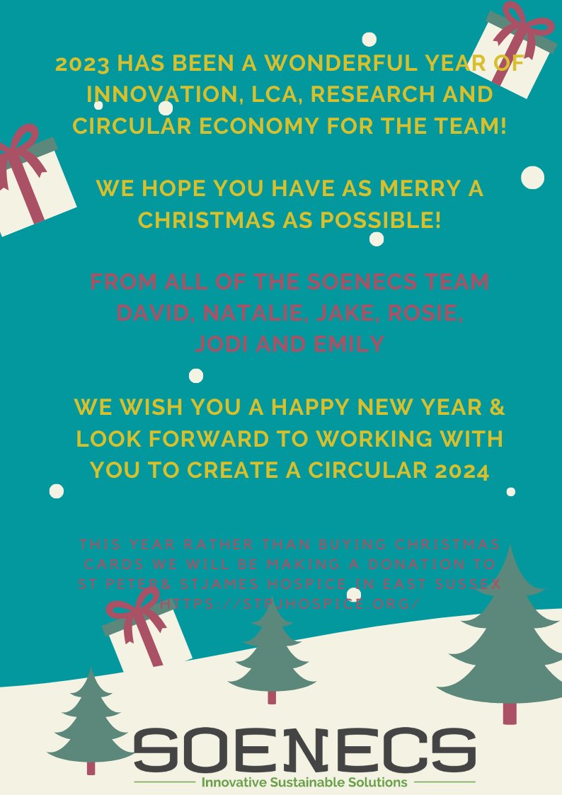 May you all have a wonderful break, a happy festive time and I look forward to seeing you in 2024 rejuvinated and ready to disrupt! #circularchristmas