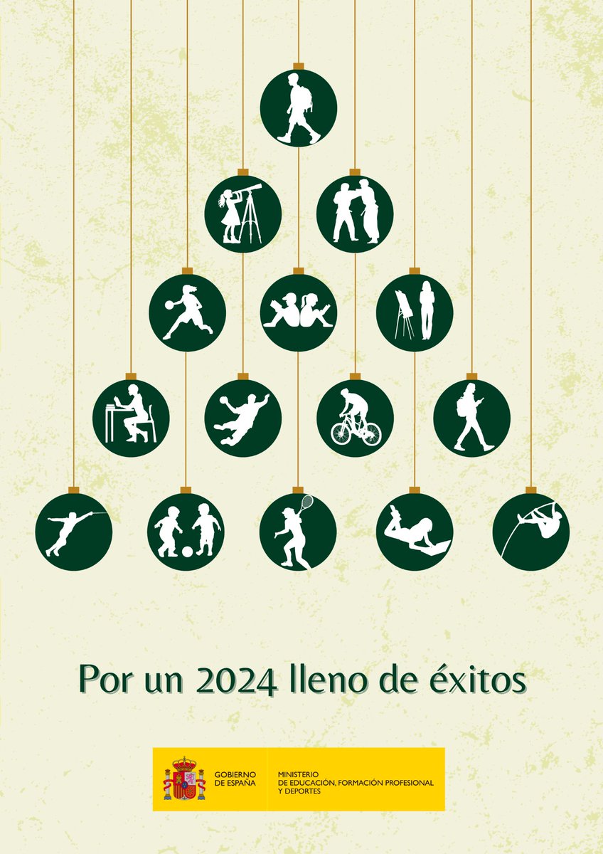 🙌¡Por un 2024 lleno de éxitos!🙌

Desde el Ministerio de Educación, Formación Profesional y Deportes os deseamos

🎄Felices Fiestas y próspero año nuevo
🎄Bones Festes i feliç any nou
🎄Boas Festas e feliz ano
🎄Zorionak eta urte berri on