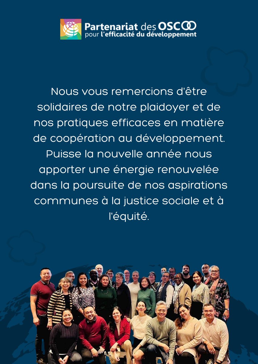 ✨Thank you for being in solidarity w/ our effective #development cooperation advocacy & practice. May the new year bring renewed energy in pursuit of our common aspirations for social justice & equity. #CSOPartnership #CivilSociety #EffectiveCooperation #CSOs #DevCoop #SDGs #ODA