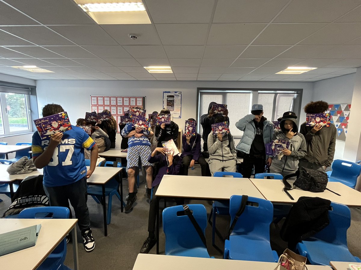 Year 10s have managed to see out the Autumn Term with a number of Cadbury’s Santa collection boxes. 
Well done to you all 🍫🎁💕