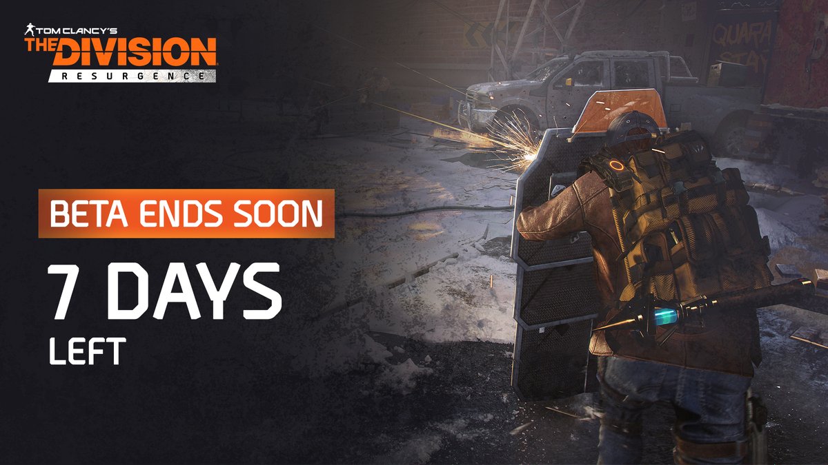 ⚠️⚠️ REMINDER - SERVERS CLOSE ON DEC. 29th ⚠️⚠️ You only have a week left to enjoy the Regional Beta for #TheDivisionResurgence !