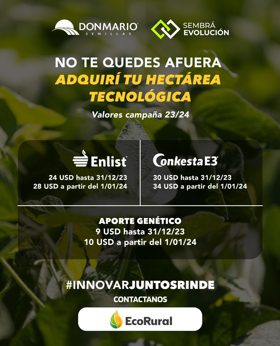 🌱 Para más información: +54 9 3364 03-5769 
#EcoRural #SembráEvolución