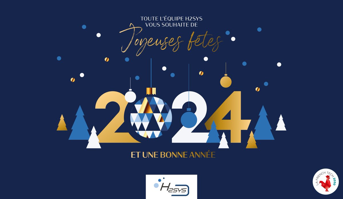 Toute l'équipe H2SYS vous souhaite de joyeuses fêtes et une très belle année 2024.