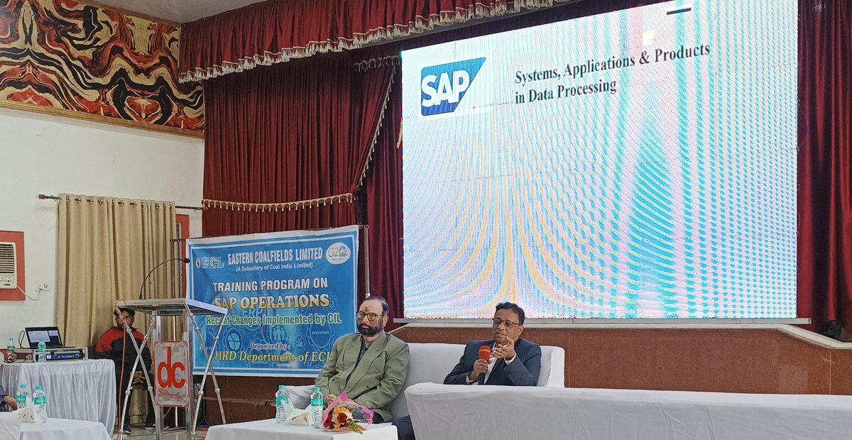 easterncoal's tweet photo. ECL organizes a workshop on SAP operations for Finance Executives and Employees of other departments on December 22, 2023, at Dishergarh Club.
This training session focuses on recent changes implemented by CIL. 

#TeamECL
#betterplacetowork 
#empoweringworkforce https://t.co/9fMatQXD8R