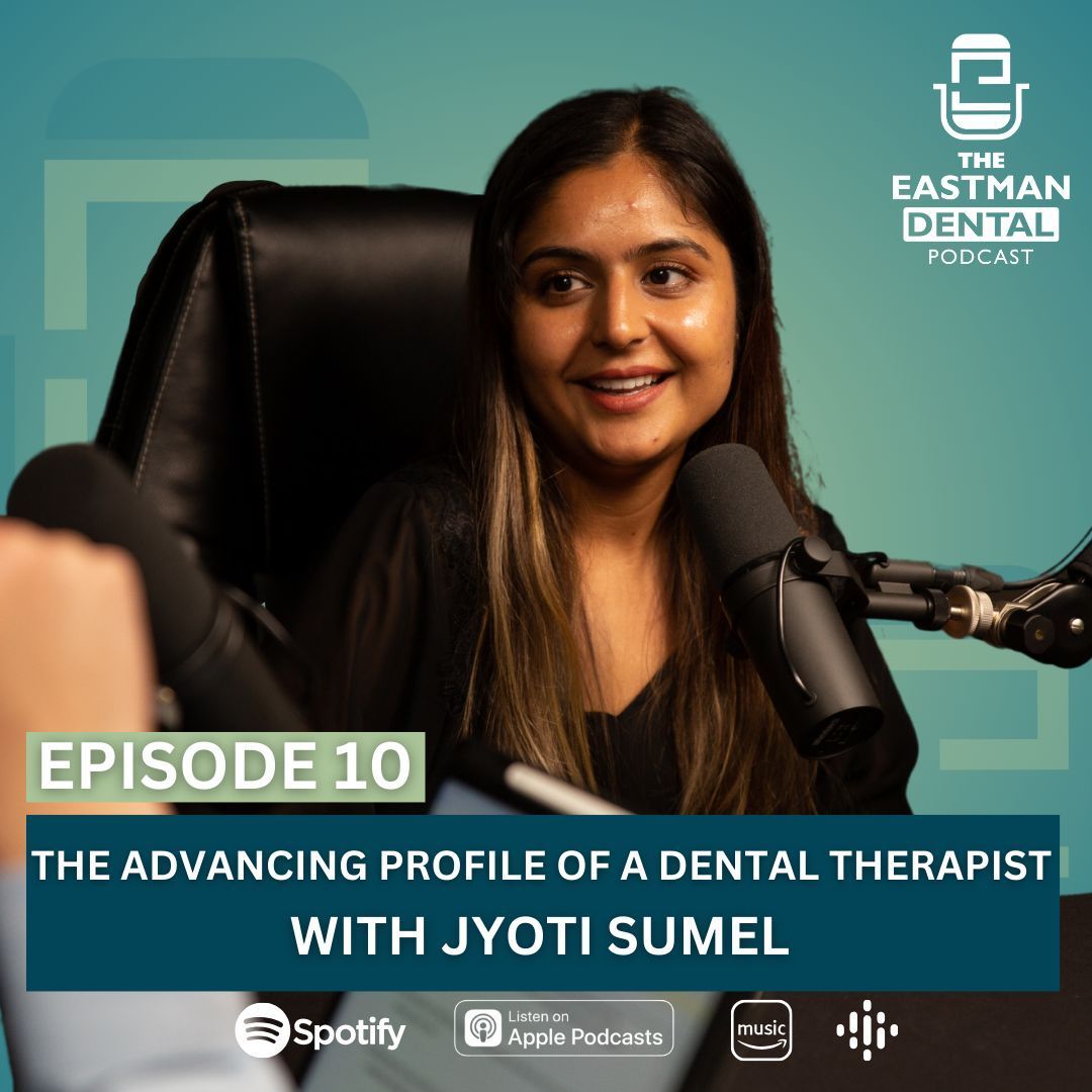 Watch out for this dental therapy leader! Jyoti Sumel joins us this week on #TheEastmanDentalPodcast for an exciting episode discussing her rapidly advancing career. She shares her career stories and insights, from fellowship schemes to overseas volunteering!  #dentaltherapy