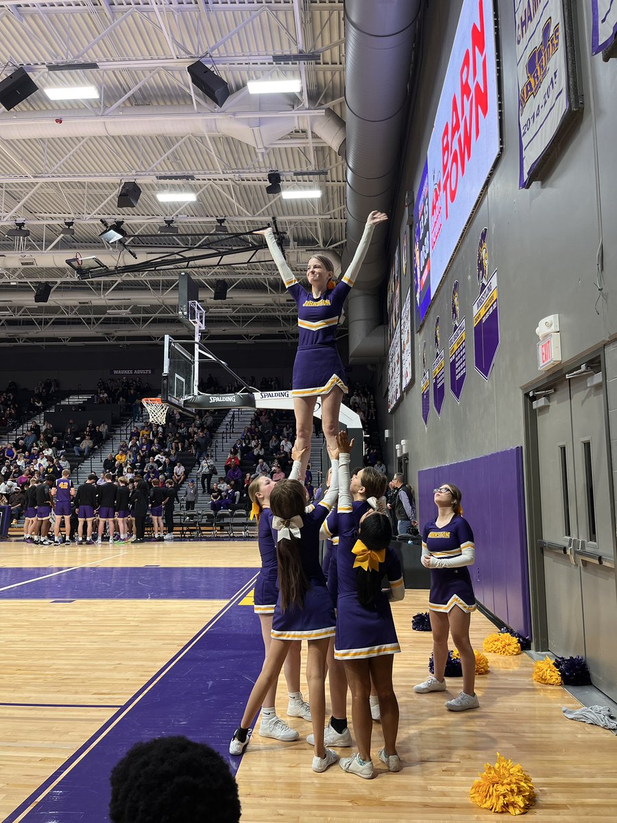 Gold team cheering for our drags tonight! #GoDragons 💜💛