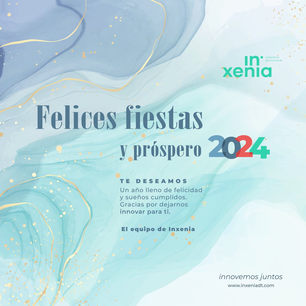 Todo el equipo de INXENIA te deseamos unas felices fiestas y un próspero 2024 lleno de grandes proyectos ✨
