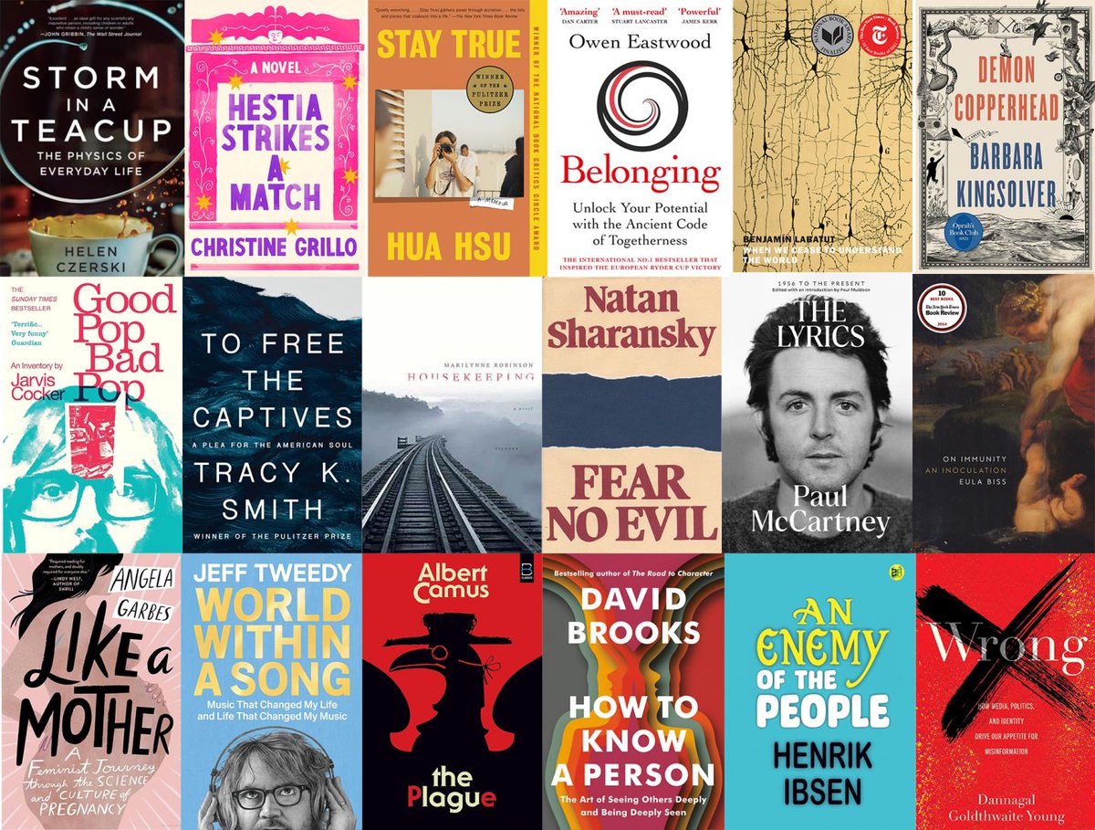 Have free time over the holidays? Johns Hopkins faculty members, library staff, & others have provided a list of some of the best books they read in 2023. From novels to memoirs to essays to historical nonfiction, this list has something for everyone. bit.ly/3GPVX4b