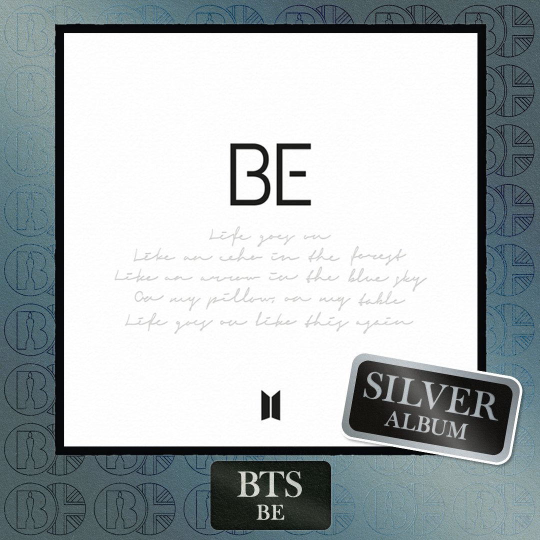 'Be', the album by @BTS_twt, is now #BRITcertified Silver