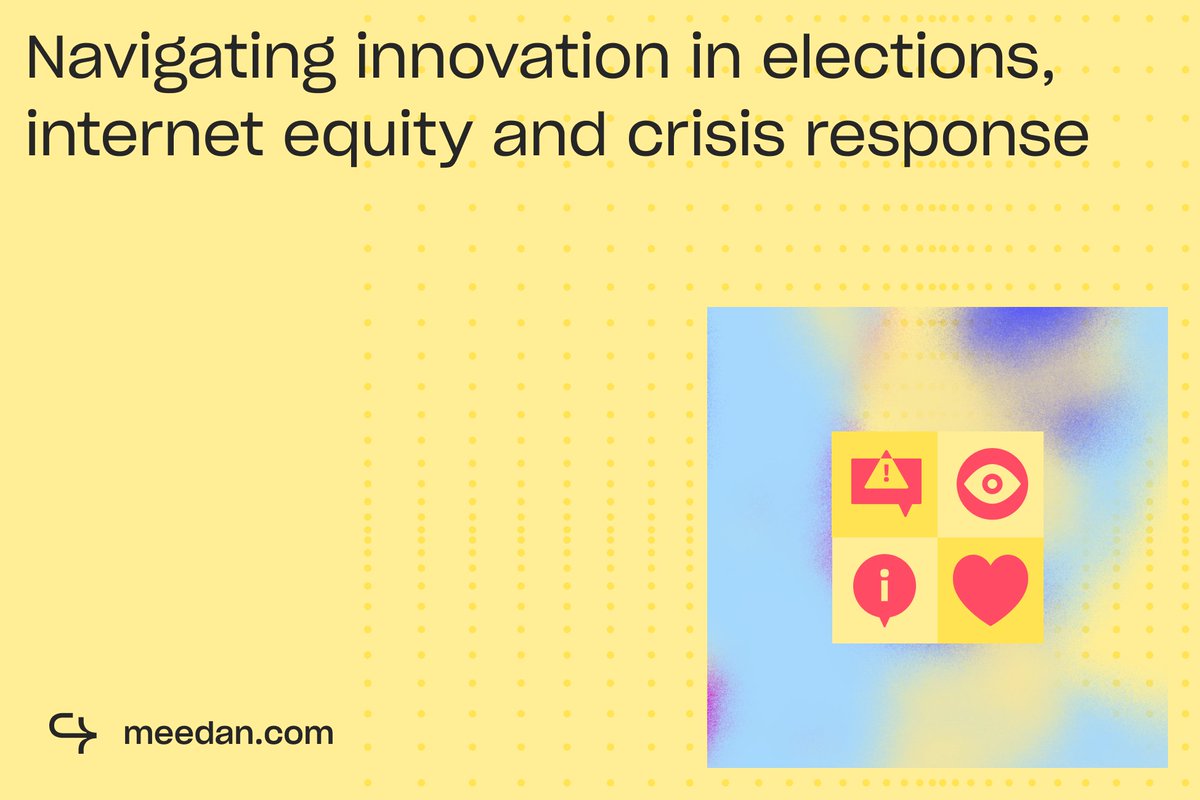 The Checklist is out! Navigating innovation in elections, internet equity and crisis response ow.ly/qlXt50QkXCW