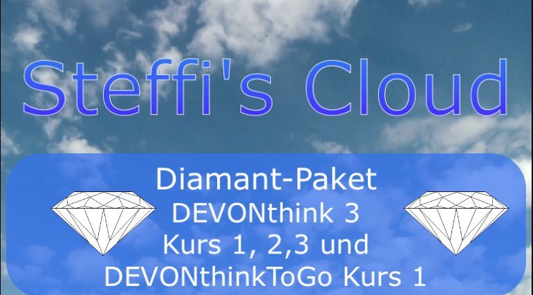 Steffiscloud's tweet image. #DEVONthink und #DEVONthinkToGo im Diamant-Paket - DEVONthink 3 - Selbstlernkurse - mit geschenkter #ammonite Lizenz Cloud buff.ly/3te7gjz