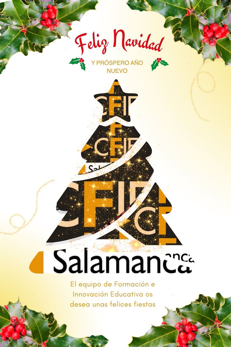 El Equipo Asesor del CFIE de Salamanca os desea Feliz Navidad. Todos nuestros mejores deseos para estos días tan entrañables y para el año 2024.
#innovaCyL #formaciónCyL