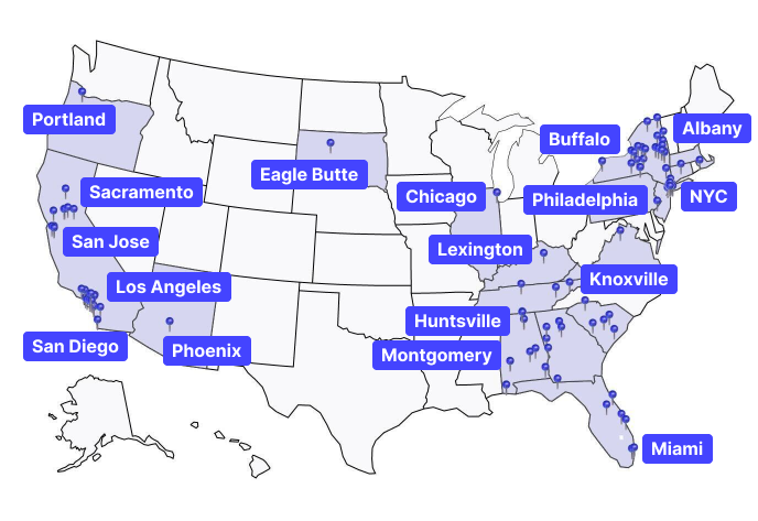 !! We are now in 18 states, across 102 cities !!

From affordable housing developers, HFAs to CDFIs, we are proud to be serving our customers all across America, so they can serve their communities better. We are grateful for your support. 🙌
