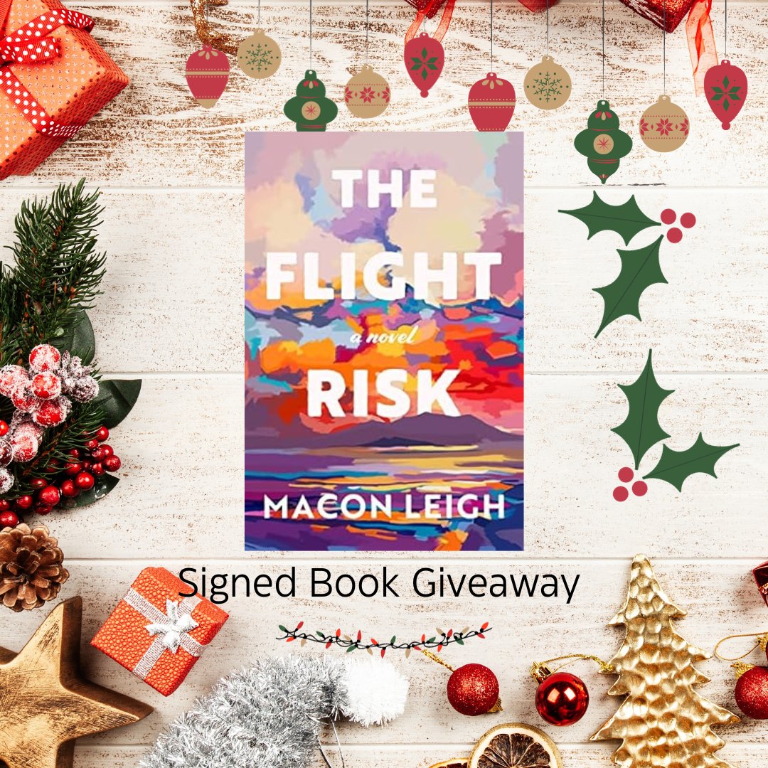 The last giveaway for today is @1MaconLeigh's debut The Flight Risk! To win a signed copy, reply to this post. Winner announced at 3pm CST today! Good luck and thank you, Macon! 🎅🎄