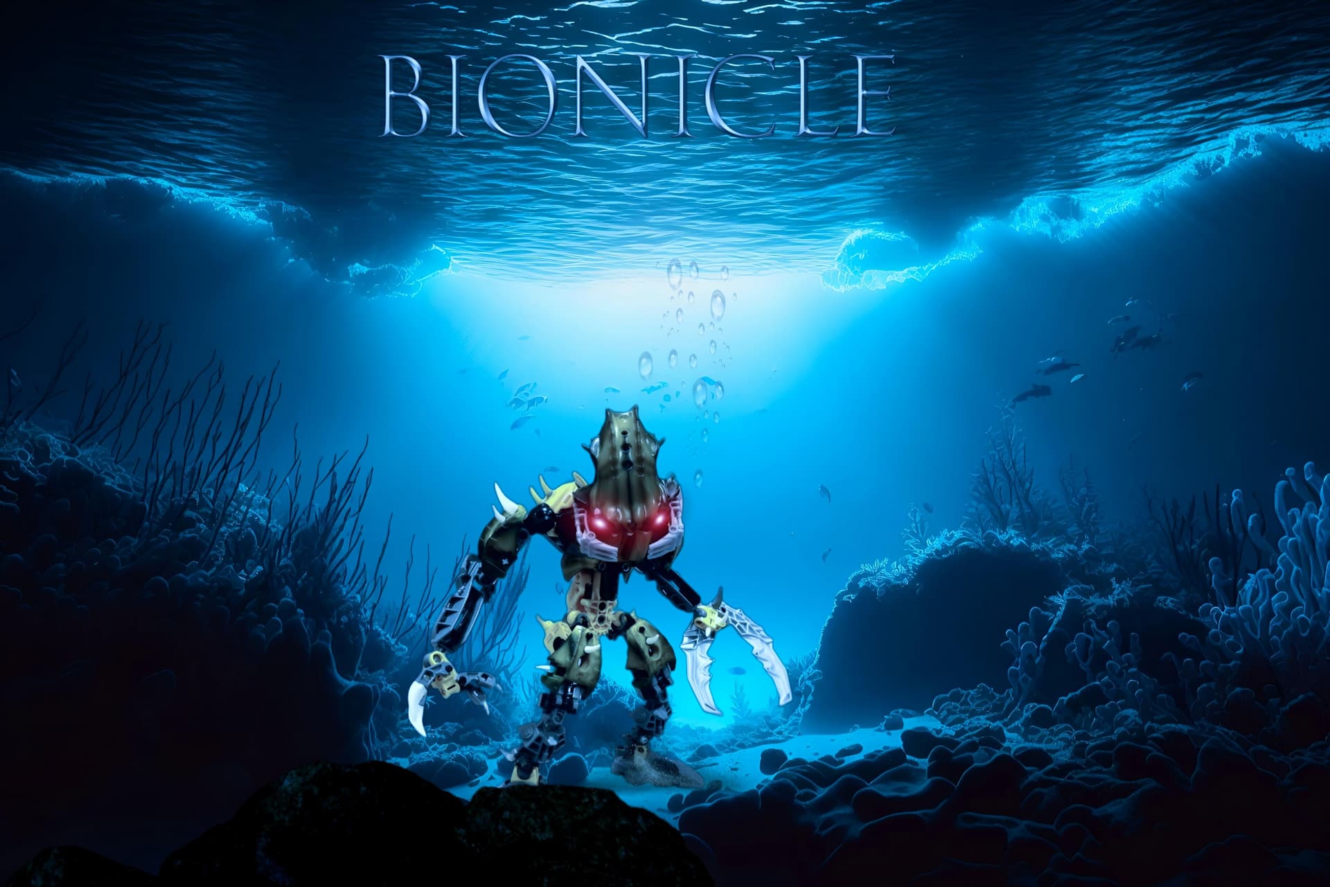 Powers0016 on X Bionicle Presents Barraki Creeps From The Deep. Carapar revamped to be much larger at 9.7 tall. No limb is the same for that extra mutation feel He can hold