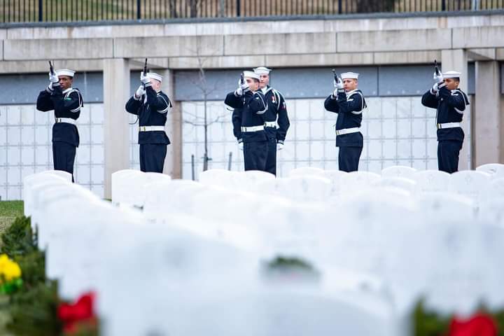 Distinguished World War II Veteran and Medal of Honor recipient Seaman 1st Class James Richard Ward was laid to rest with the solemnity befitting his heroism in a ceremony at Arlington National Cemetery, Dec. 21, 2023.