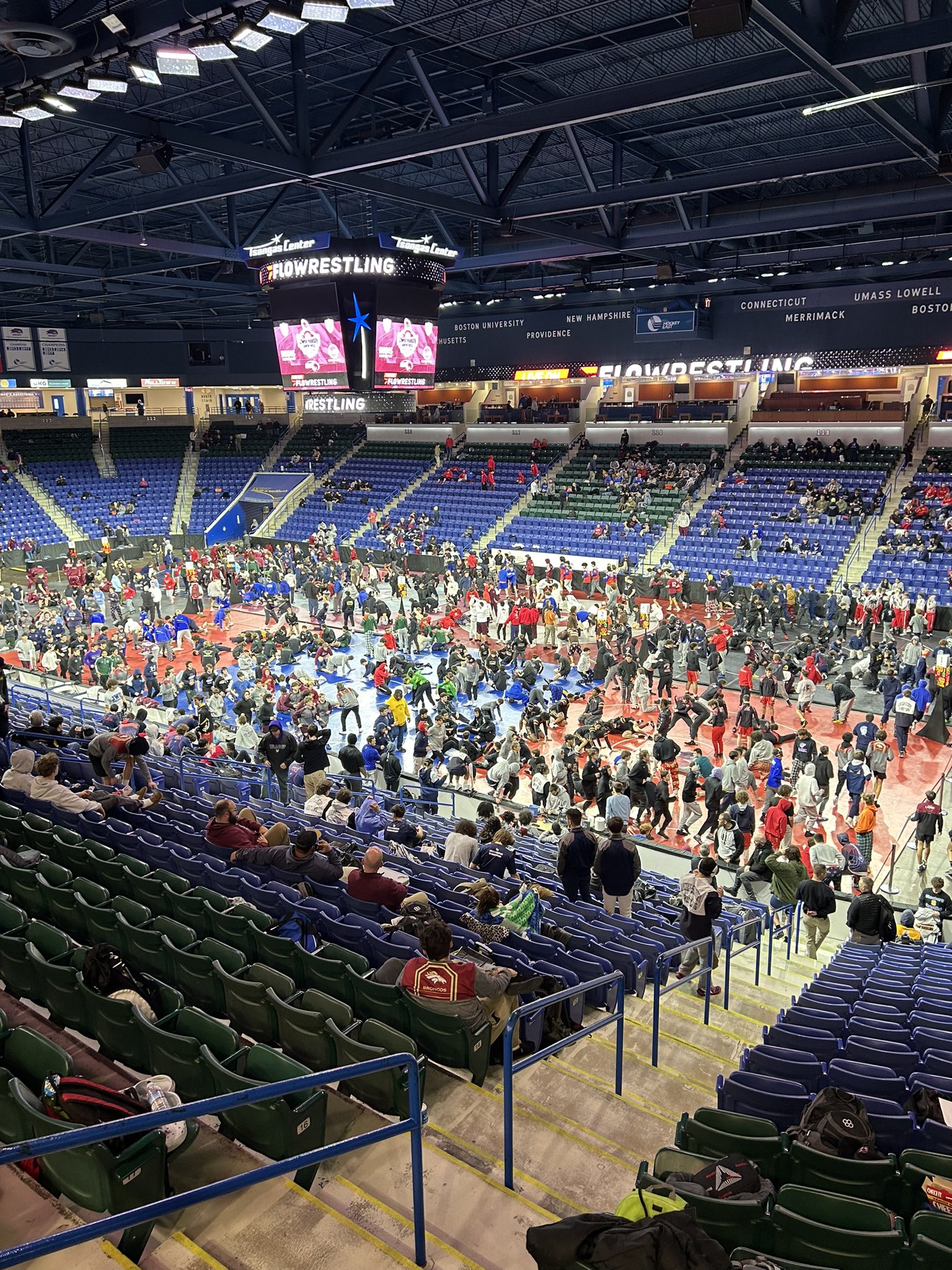 Milton HS Wrestling on X We re LIVE at the Tsongas Arena in Lowell for the George Bossi Holiday Tournament the Toughest Tournament in New England. Wrestling to begin at approximately 10 30. CatsOnMats