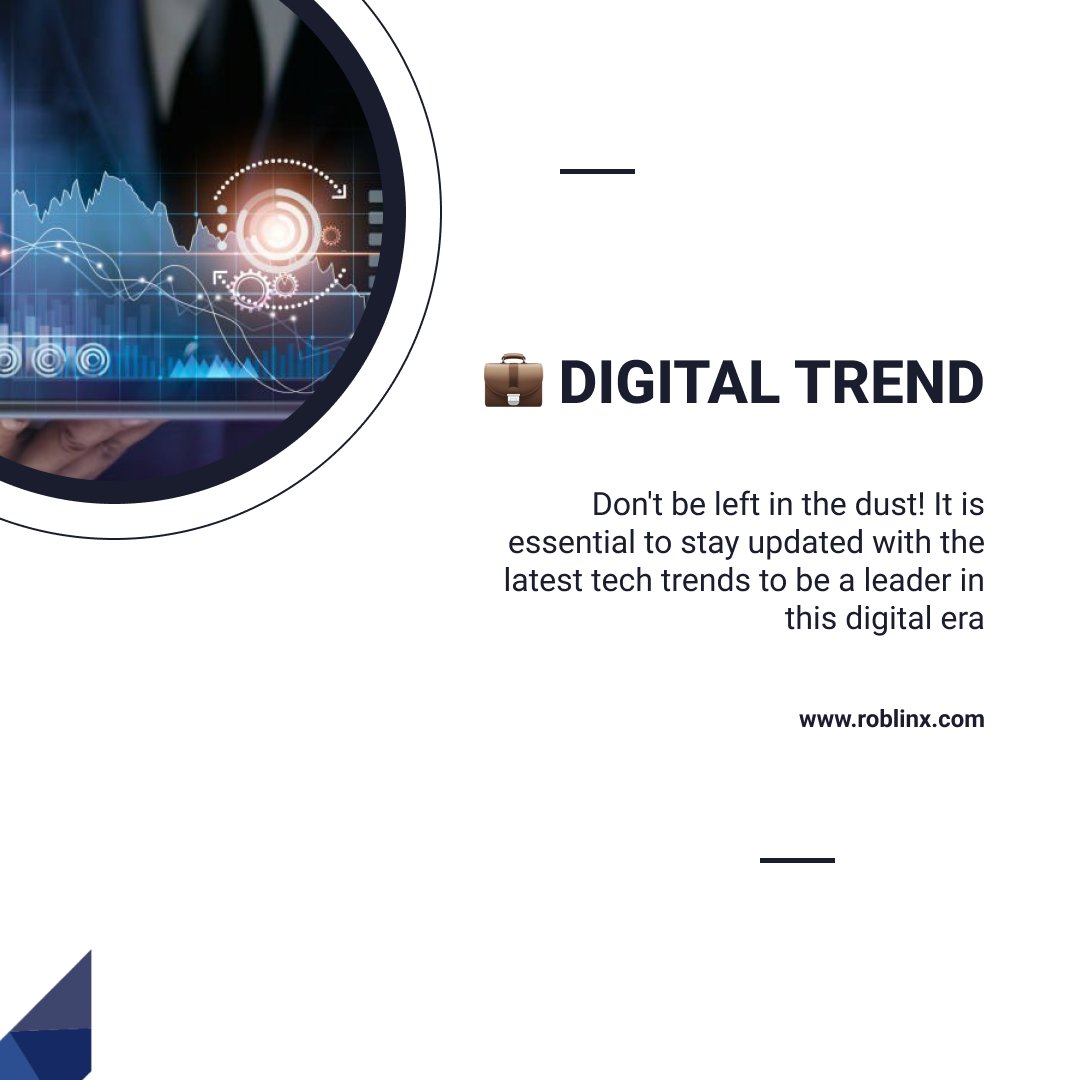 roblinxinfotech's tweet photo. Don't be left in the dust! It is essential to stay updated with the latest tech trends to be a leader in this digital era.
.
.
.
.
.
.
.
.
.
.
.
.
#tech #technology #socialmedia #digitalamarketing #marketing #online #techno #techcompany #India #USA #UK #UAE #Canada #RobLinx https://t.co/xfJmmSdpwo