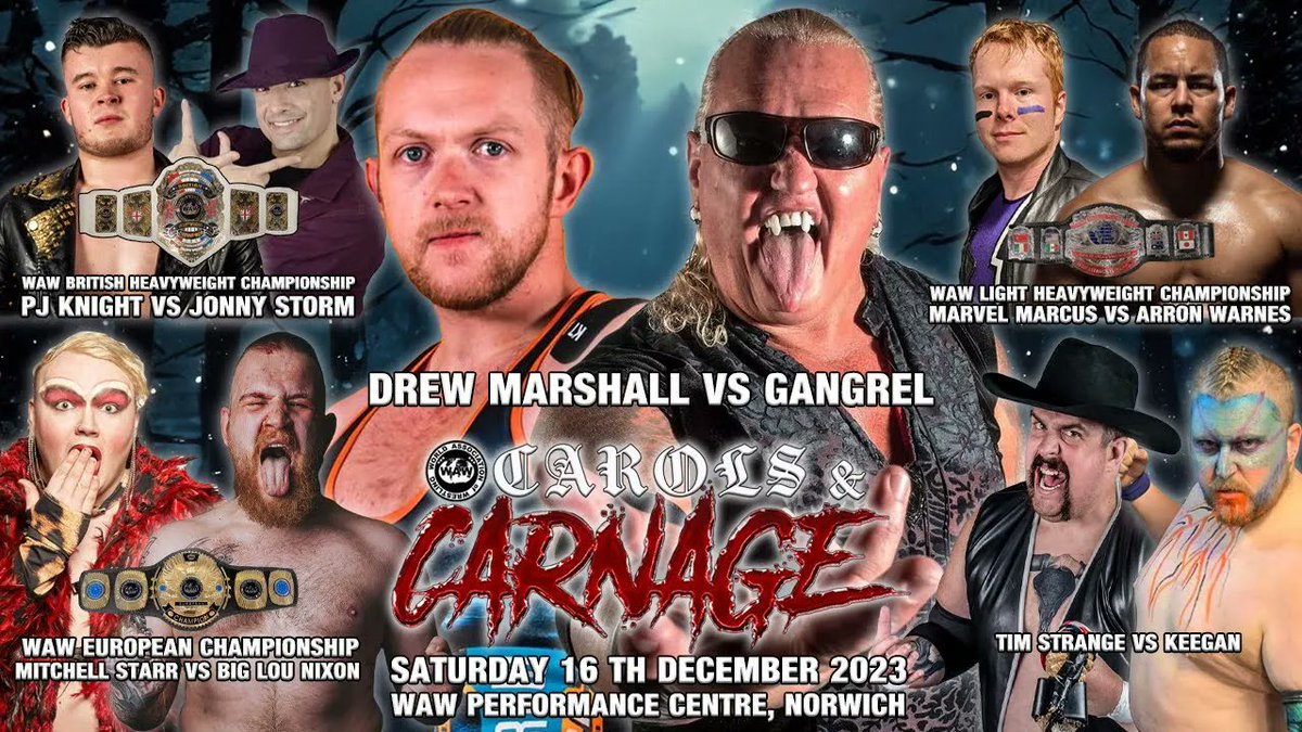 Carols &amp; Carnage was our final show of 2023 and featured the debut of <a href="/gangrel13/">GANGREL</a> plus the annual Hardcore Rumble &amp; more!

🎥 youtube.com/watch?v=I1-DKc…
🔗 wawuk.com/results/waw-ca…