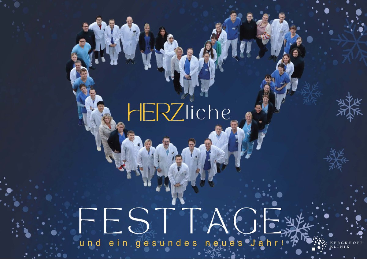 Merry Christmas! From Medical Clinic I University Hospital Gießen & #Cardiology Kerckhoff-Clinic Bad Nauheim: Two incredible teams-thank you for the successful first time together! @kerckhoffklinik @UKGM_Presse @YoungDgk @dzhk_germany @chris_sohns @dirkwestermann @KatrinStreckf