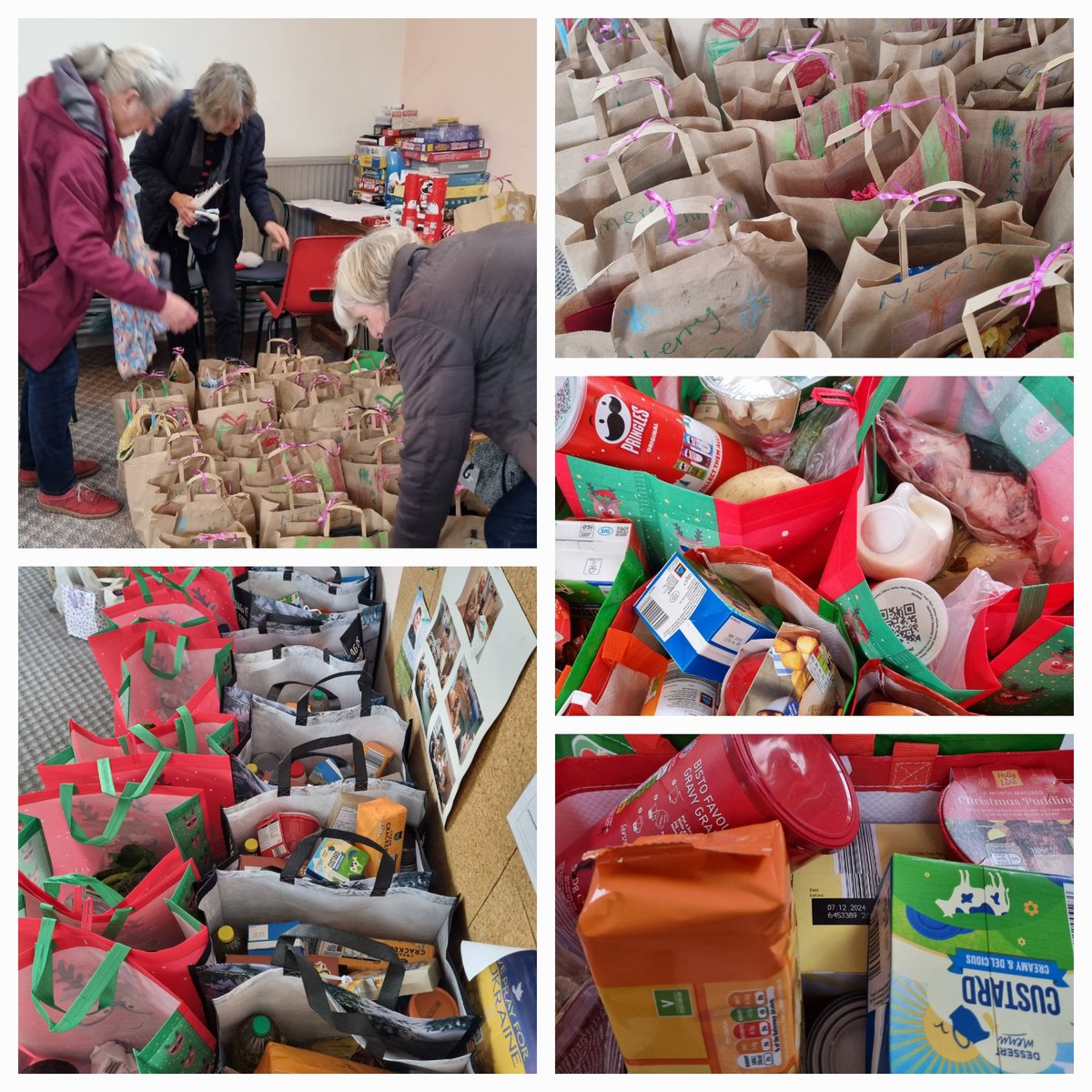 A big thank you to the pupils and staff @LeicesterHoly for collecting and designing gift bags and @MarketHarbBS for the grant which has allowed us to create bumper food parcels for all our residents, delivered by our amazing volunteers, ready for the festive period