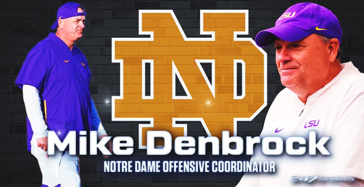 BREAKING: @irishillustratd and @247Sports have learned that #NotreDame is expected to name Mike Denbrock its next Offensive Coordinator. Huge win for Marcus Freeman to bring one of the nation’s premier coordinators back to South Bend. Story 247sports.com/college/notre-… #247Sports