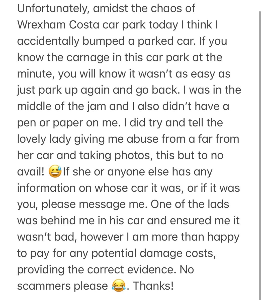 Wrexham Costa Car Park 🚗😊