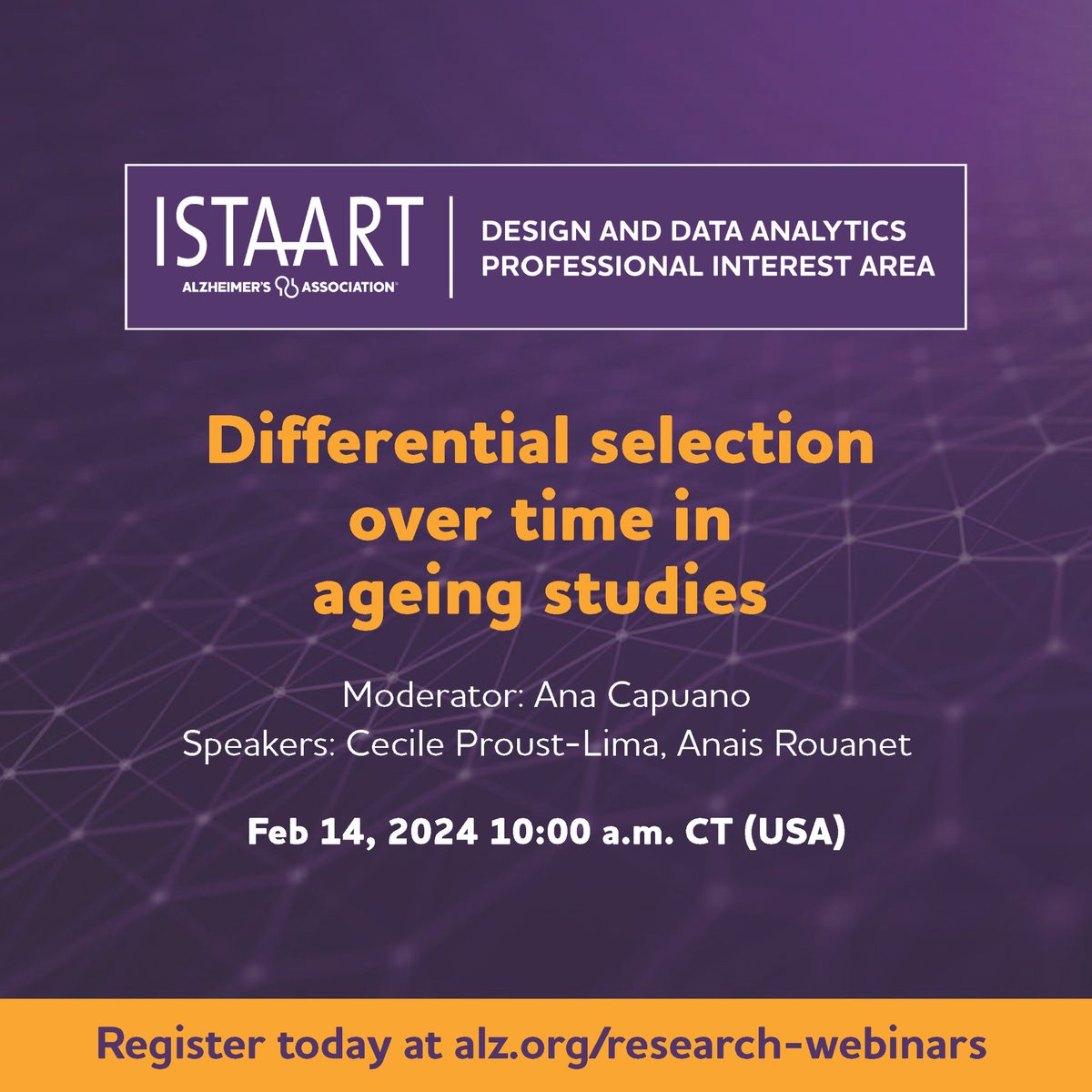 👋 Join us on Feb 14 to learn more about the #rstat paper that won the @DesignDataPIA Best Publication Award competition at #AAIC23!! 🏆 

Registration tinyurl.com/mvcmud2w
Paper tinyurl.com/32cp9myj

🎄Happy Holidays🎄

@alzassociation @ISTAART @univbordeaux @BPH_Research