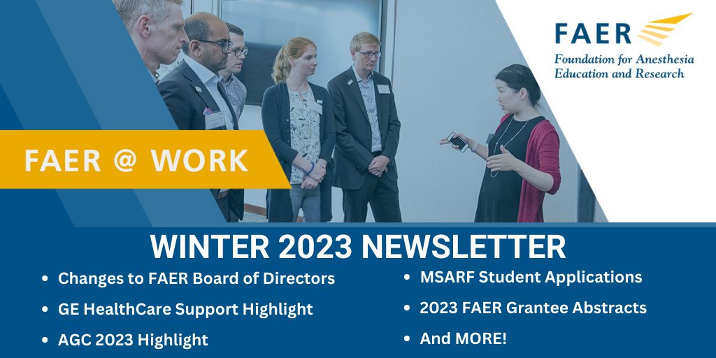 conta.cc/3v8ZFTK Don’t miss our winter FAER @ Work e-newsletter! Featuring the latest news, articles, event information, & more from FAER, follow the link to check it out & to subscribe to receive future quarterly issues of FAER @ Work! #FAERmsarf #FAERgrantees #FAERagc