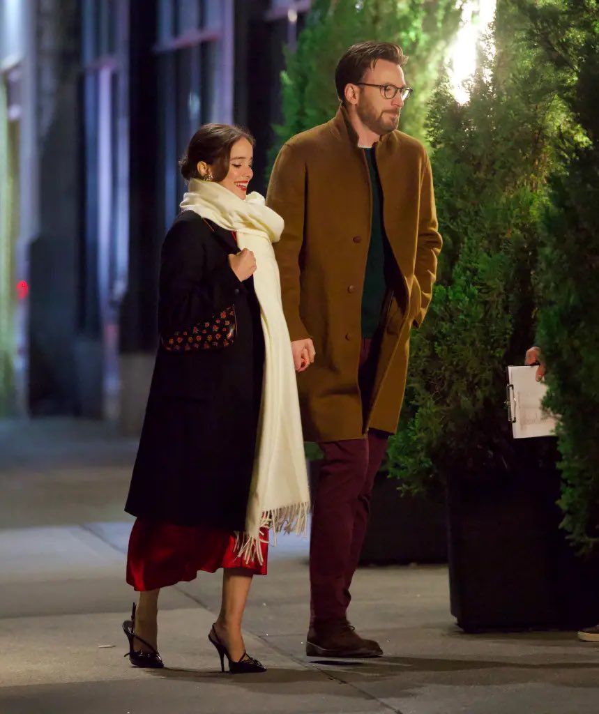 Chris Evans and Alba Baptista at Scarlett Johansson’s Christmas party.