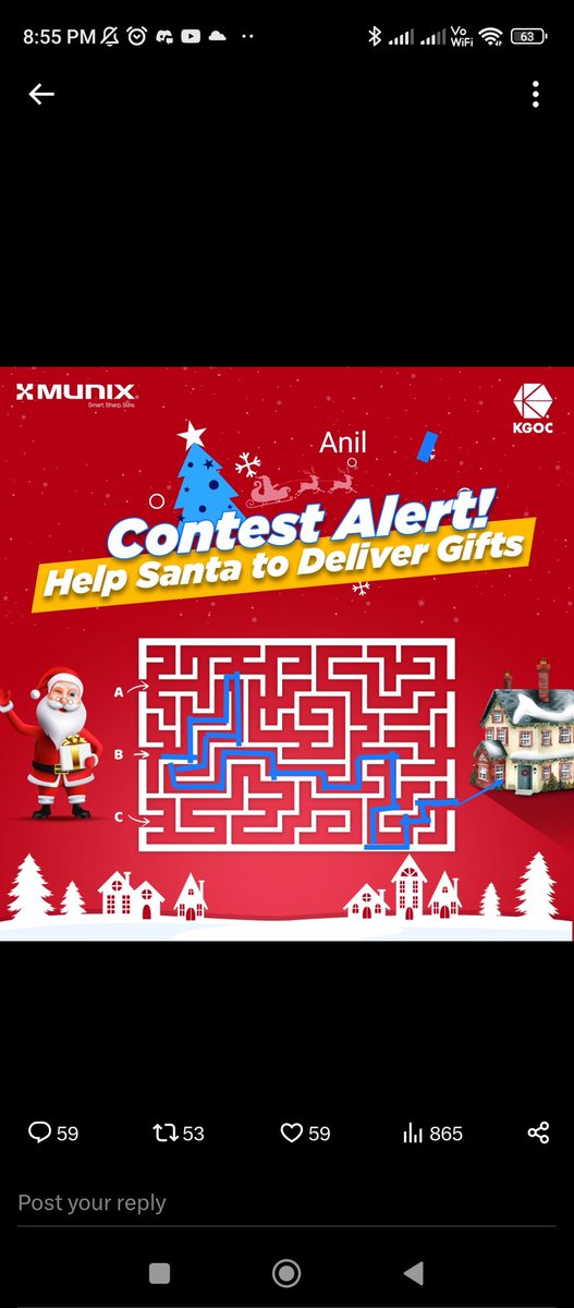 ranilkumar6300's tweet image. Thank you @MunixKGOC  for wonderful opportunity🤩
Wish to win❤🤞
Answer:- Path  B
#Munix #ContestAlert #ContestIndia #MunixContest #Contest2023 #Contest #ChristmasContest #Christmas #Christmas2023
Join
@suraj1990418452 @v7973561  @ravi62792630464