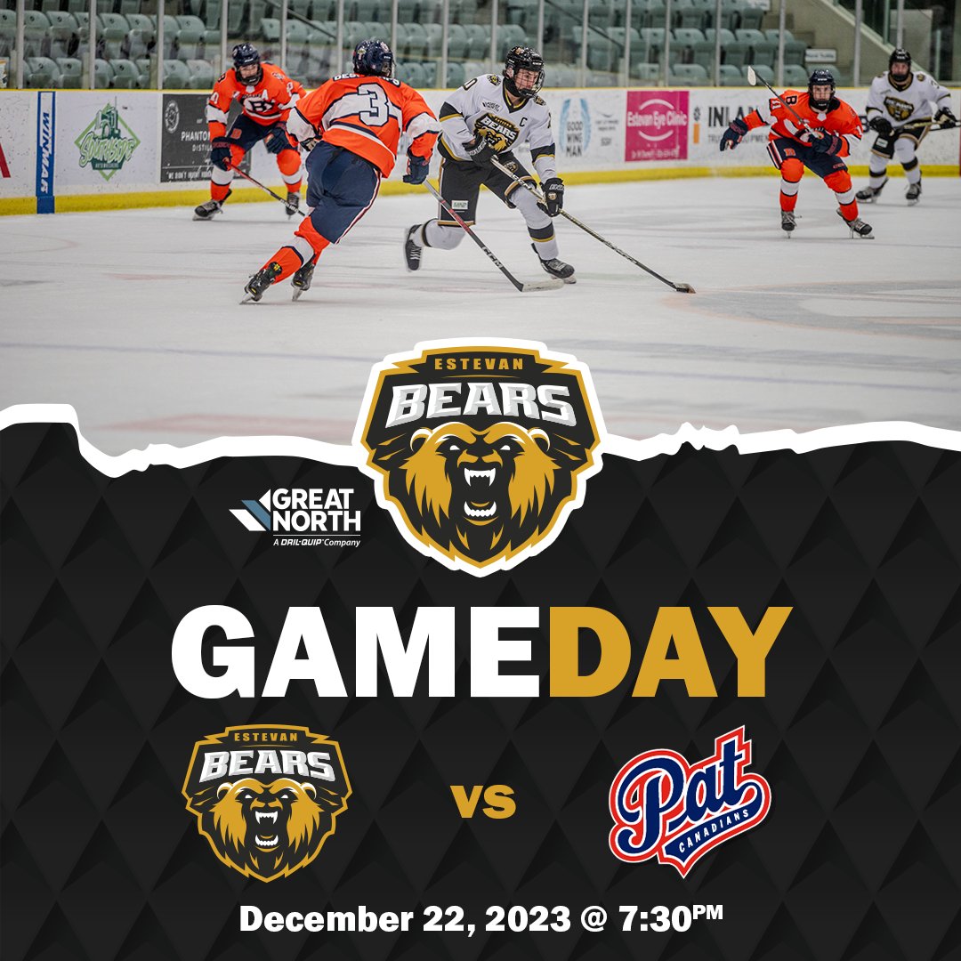 It's our last home game of 2023! Come cheer on the Bears tonight at 7:30pm as the Regina Pat Canadians come to town!