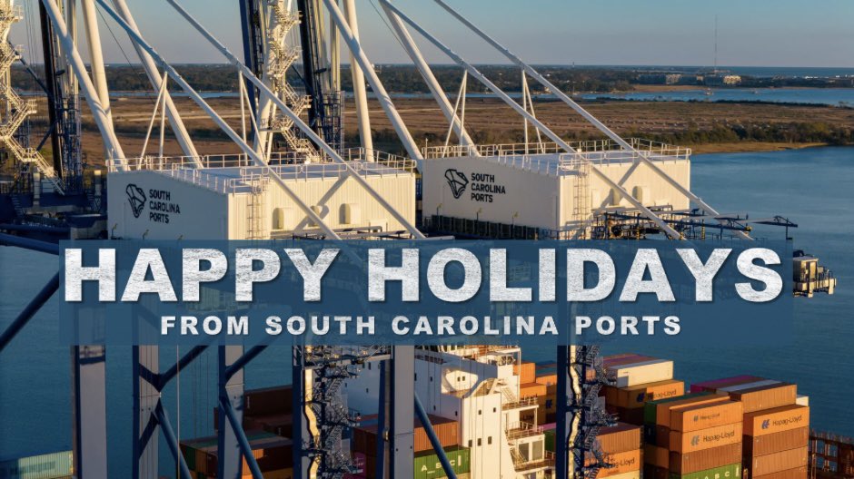 We wish you a joyous holiday season and cheers to a happy New Year from the South Carolina Ports Authority team.