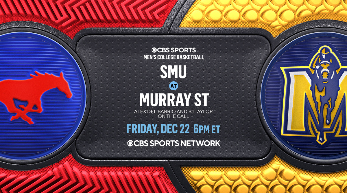 Tonight on @CBSSportsNet, @SMUBasketball takes on @RacersHoops, with tip-off set for 6 PM, ET. 🎙️ @alexdelbarrio and @BJTaylor_1 are on the call.