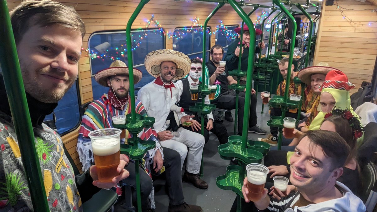 AppsDevTeam's tweet image. 🎄Veselé Vánoce 🎅 a šťastný nový rok 2️⃣0️⃣2️⃣4️⃣ přeje celé ADT z 🥳 večírku v 🌵 mexickém 🇲🇽 stylu. 😃

Díky @DPMBofficial za 🚃 🍺.

Tým vybral 💰 finanční prostředky na dobročinné účely, firma částku znásobila a rozeslala mezi Nadační fond Beránek, Kapka naděje a @dobryandel