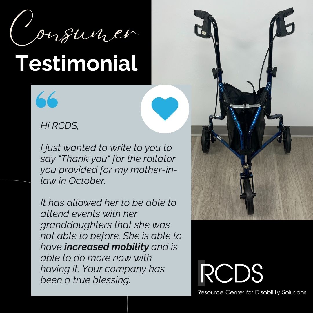We love consumer testimonials! Did you know you can loan out #durablemedicalequipment even if you only need it to recover from a surgery?

➡️ Visit rcdsfl.org/services/durab… to learn about our equipment loan program.

 #brevardcounty #recovery  #disabilityservices #rockledgeflorida