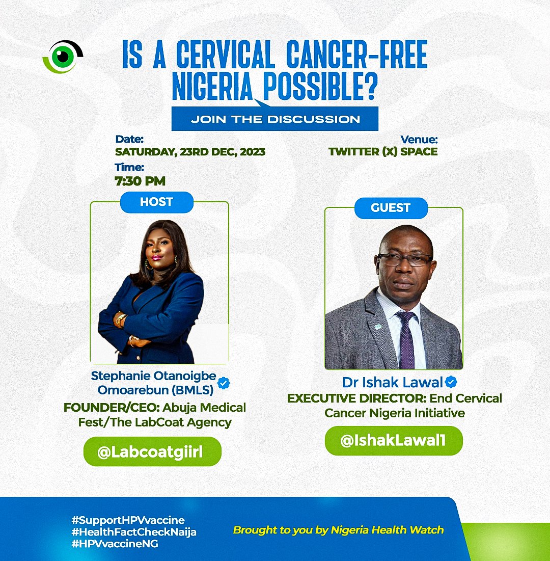 Atleast 8k women die from cervical cancer in 🇳🇬 yrly, the introduction of hpv vaccine to our routine immunization program shows the FG commitment to ending this deadly disease,join @IshakLawal1 & I tomorrow from 7:30pm 
@Simifoodies @callmeMEJE @Blumebloomm @JustKelechi @woye1 RT