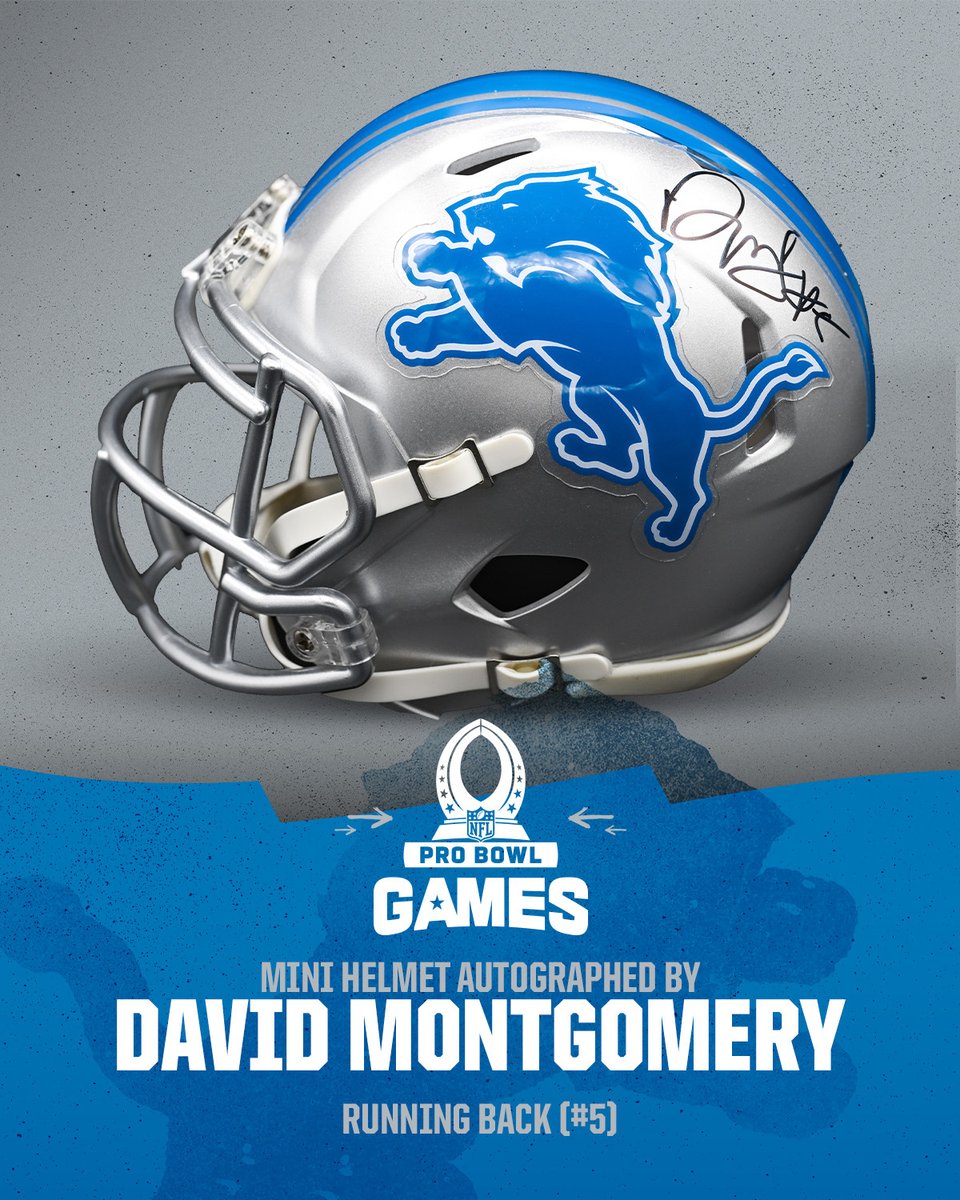 Win a mini helmet autographed by @MontgomerDavid! RT for your chance 🤞 #ProBowlVote