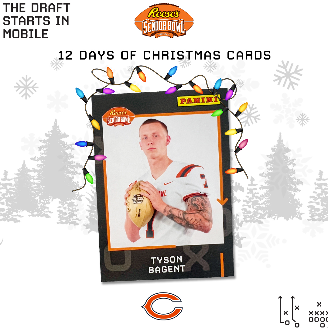 seniorbowl's tweet image. 🎁🎁🎁 "On the 10th day of Christmas the Senior Bowl gave to me..." a chance to win a rare 2023 Tyson Bagent player card AND a generous gift box from our partners @PaniniAmerica . Winners chosen randomly each day from those that RT. One gift box per day! #WhoDoYouCollect