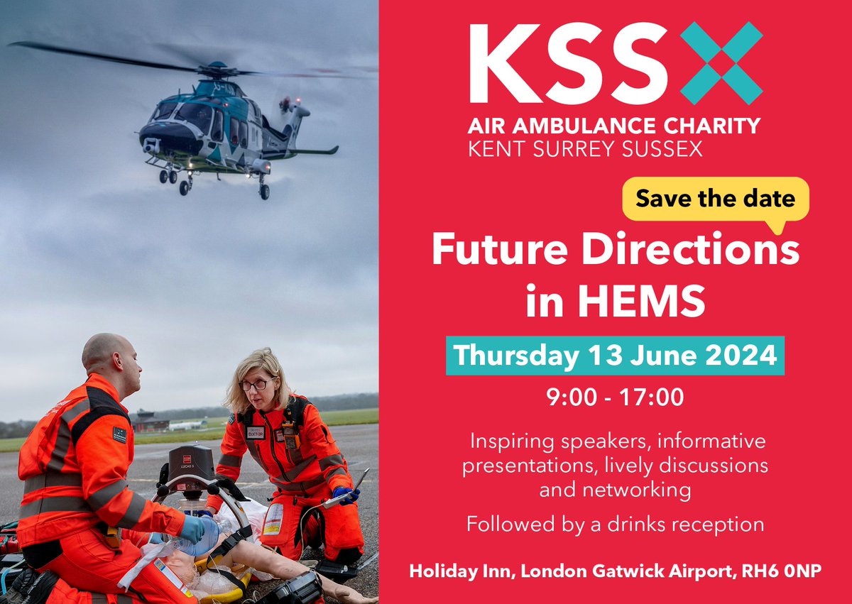 Save the date📅 We are proud to announce our HEMS conference on 13 June 2024 On this day, we'll be joined by national and international speakers looking into the future of HEMS. More details and tickets are coming soon. We look forward to seeing you there!