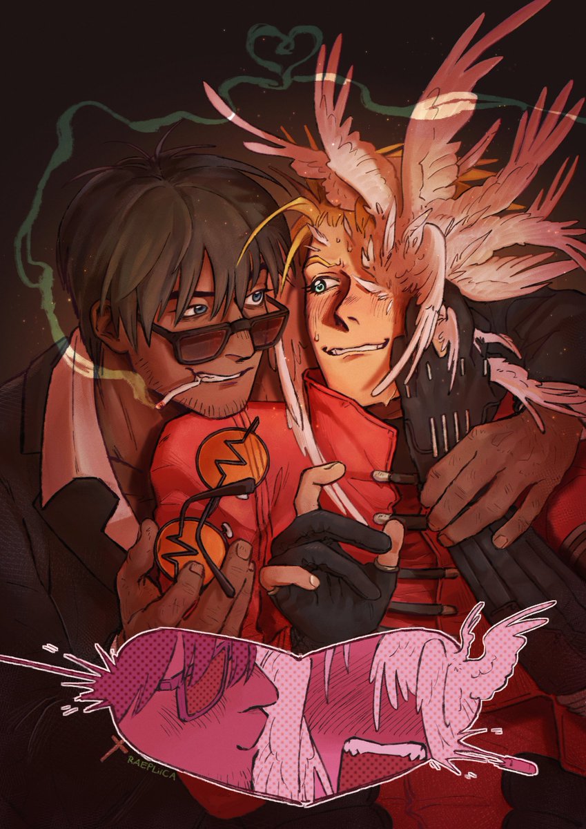 raepliica's tweet photo. my piece for @vashwoodzine !! :]
💘🪽#trigun #vashwood https://t.co/9xg7sUbtB7