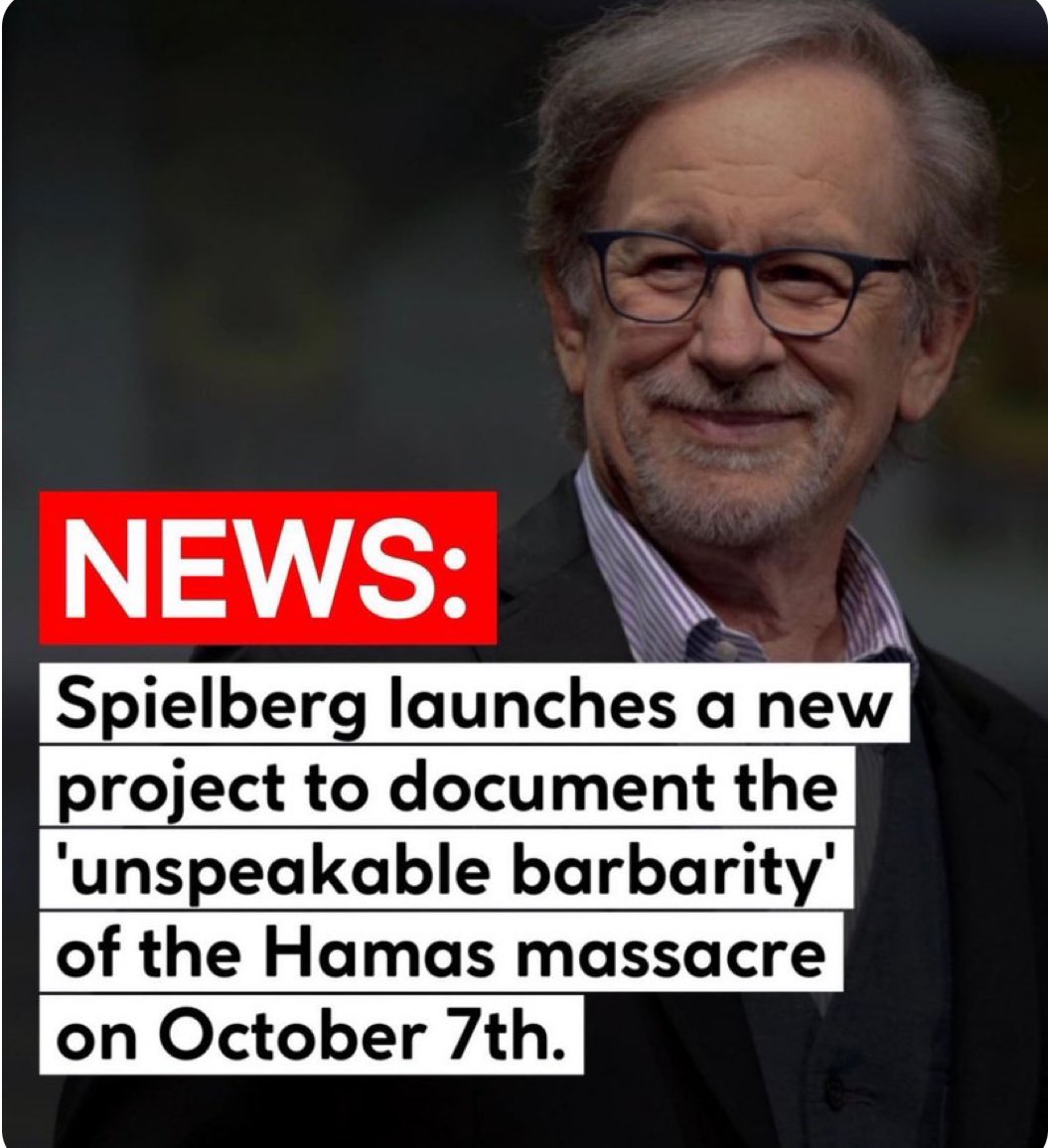 Steven Spielberg will be, again, the voice of a jewish people tragedy. After his masterpiece about the Holocaust, “Schindler’s List” (no8 in the Top “100 Best Movies” in history and 7 Oscars), Spielberg has a team on the ground to document the #Oct7Massacre . Too bad that the