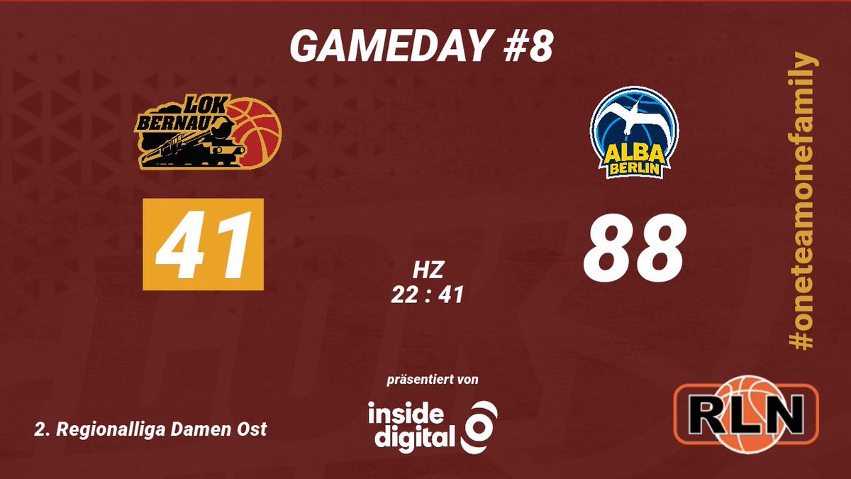 🏀 Schwieriger Spieltag für unsere LOK Bernau Damen gegen <a href="/albaberlin/">ALBA BERLIN</a> . Trotz aller Anstrengungen mussten wir uns mit 41:88 geschlagen geben. Heute waren unsere Gegnerinnen in vielen Bereichen überlegen, aber wir lassen uns nicht unterkriegen und werden stärker zurückkommen. 💛🖤