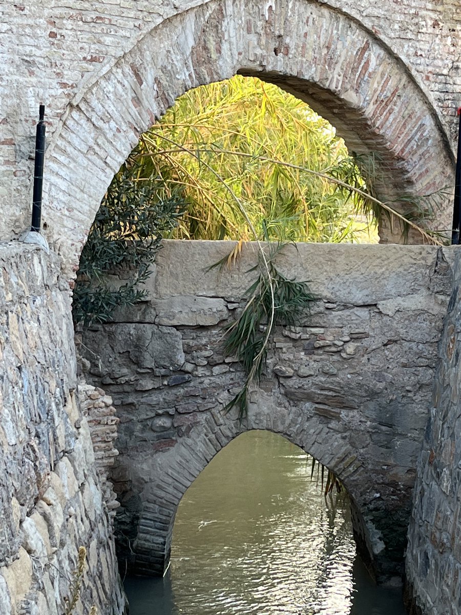 🍋 Acequia #Turbedal. Sobre ella un pequeño acueducto, y por encima el gran acueducto que nace de la Noria de #Alcantarilla y lleva las aguas de la #Cequeta o Acequia de Alcantarilla.