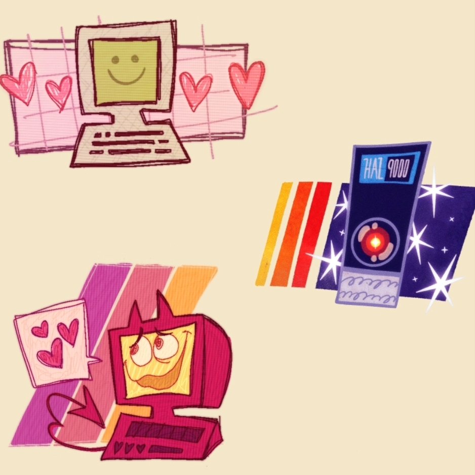 turboemmy's tweet image. making new stickers!!!! ^_^ 
#electricdreams #hal9000