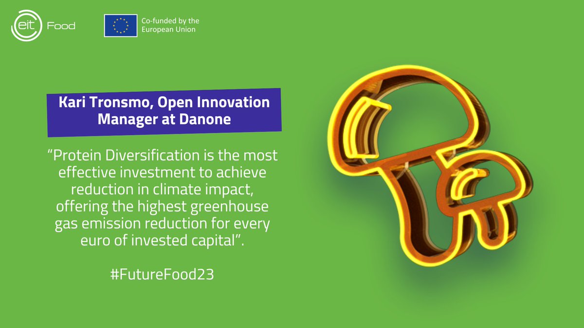 EITFood's tweet photo. .@Danone_EU's Kari Tronsmo is clear: "We need public funding, investments in R&D β infrastructure to scale up #ProteinDiversification, bring down costs and ensure affordability to a wider population".
Here's our paper: https://t.co/0wuGaKIIcB #ActionOnFood #COP28UAE https://t.co/fWCcdOYLxZ