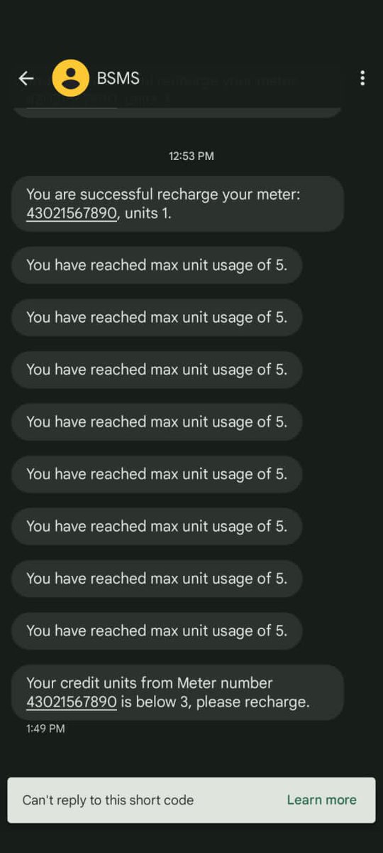 Our @LukuChap smartmeter has sent us a bunch of notifications concerning our energy consumption pattern in our office.

Je ni vyema kupata taarifa juu ya mwenendo wa matumizi yako ya umeme ?

Je ni vyema kukumbushwa kuongeza units za umeme kabla hazijaisha?